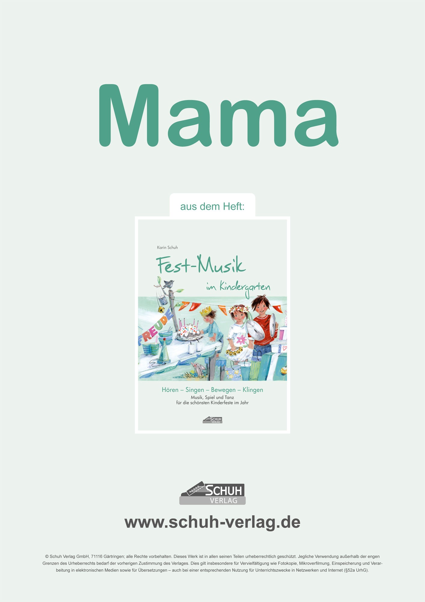 Mama (Musik + Noten)