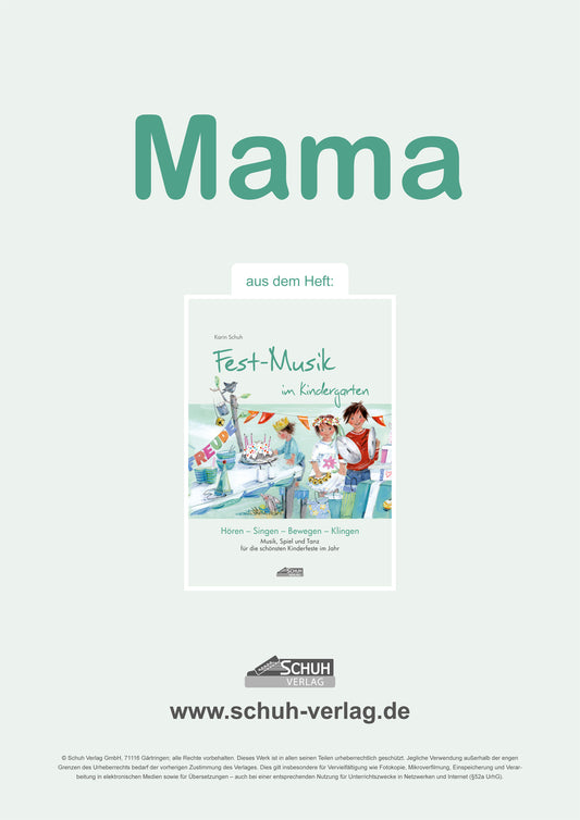 Mama (Musik + Noten)